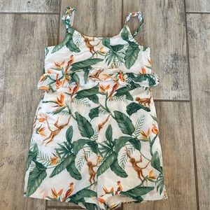 Janie and Jack 100% Cotton Safari Romper Girls 7